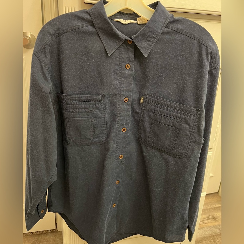 Vintage Gitano Blue Button Down Shirt SZ M